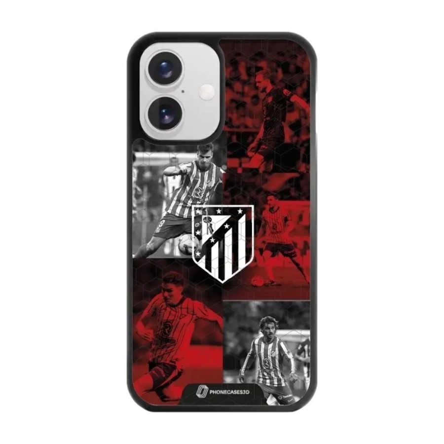 Phonecases3D iPhone 16 Atlético de Madrid 3D mobilcover, sort billede 1