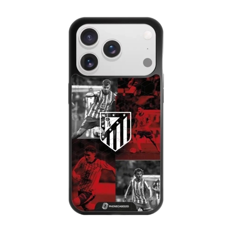 Phonecases3D iPhone 17 Pro Max Atlético de Madrid 3D mobilcover, sort billede 1