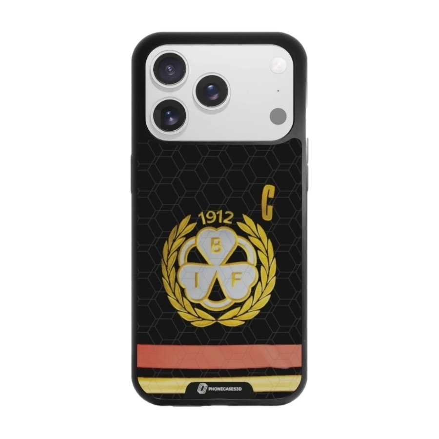 Phonecases3D iPhone 17 Pro Brynäs IF 3D mobilcover, sort billede 1