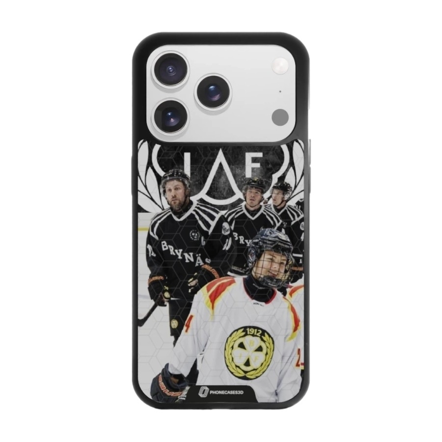 Phonecases3D iPhone 17 Pro Brynäs IF 3D mobilcover, sort billede 1