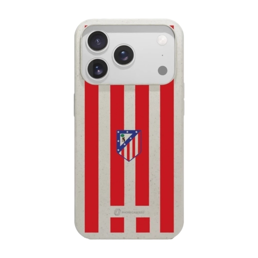 Phonecases3D iPhone 17 Pro Atlético de Madrid komposterbart cover, hvid billede 1