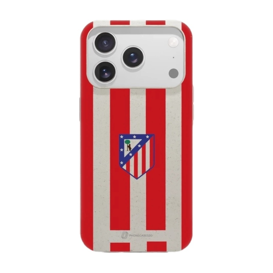 Phonecases3D iPhone 17 Pro Max Atlético de Madrid komposterbart cover, hvid billede 1