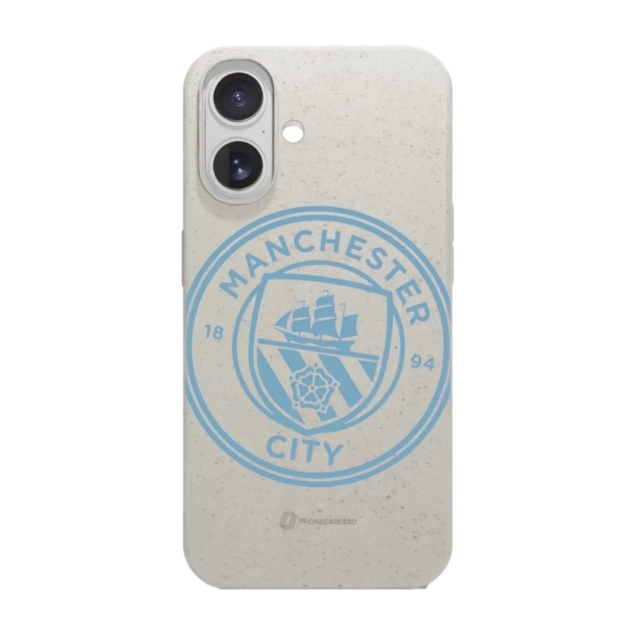 Phonecases3D iPhone 17 Man City komposterbart cover, hvid billede 1