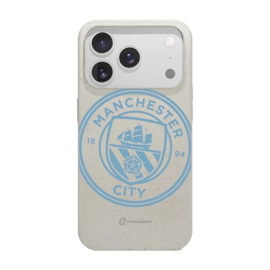 Phonecases3D iPhone 17 Pro Man City komposterbart cover, hvid billede 1