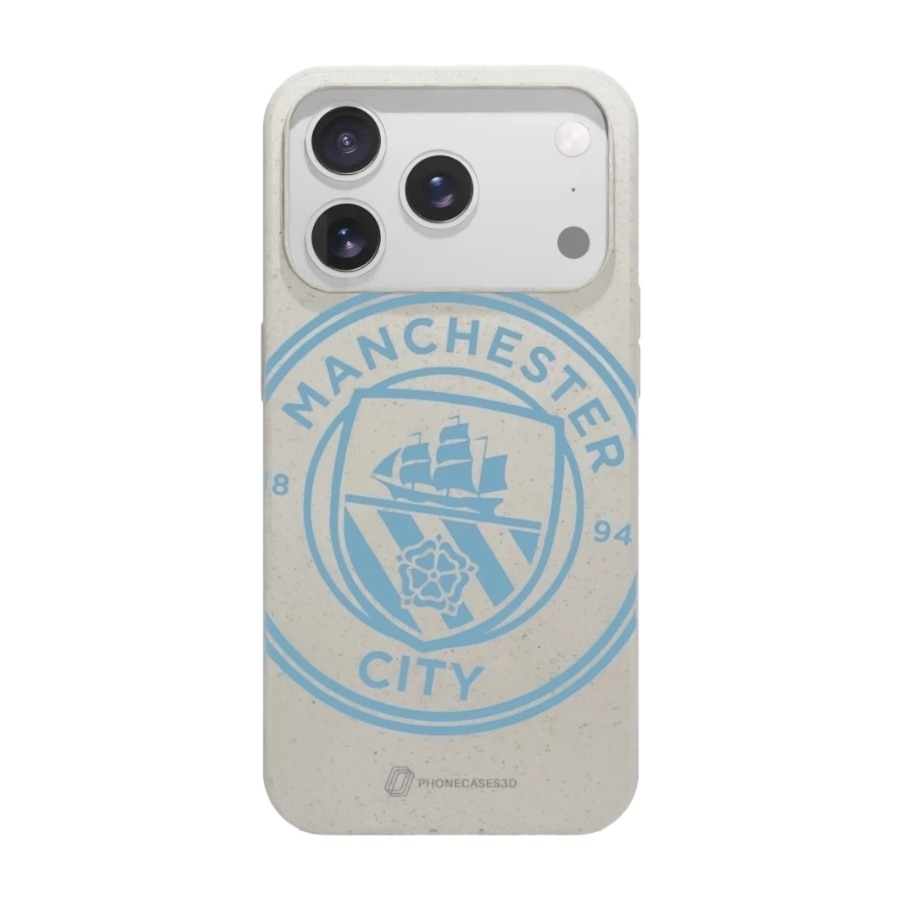 Phonecases3D iPhone 17 Pro Max Man City komposterbart cover, hvid billede 1