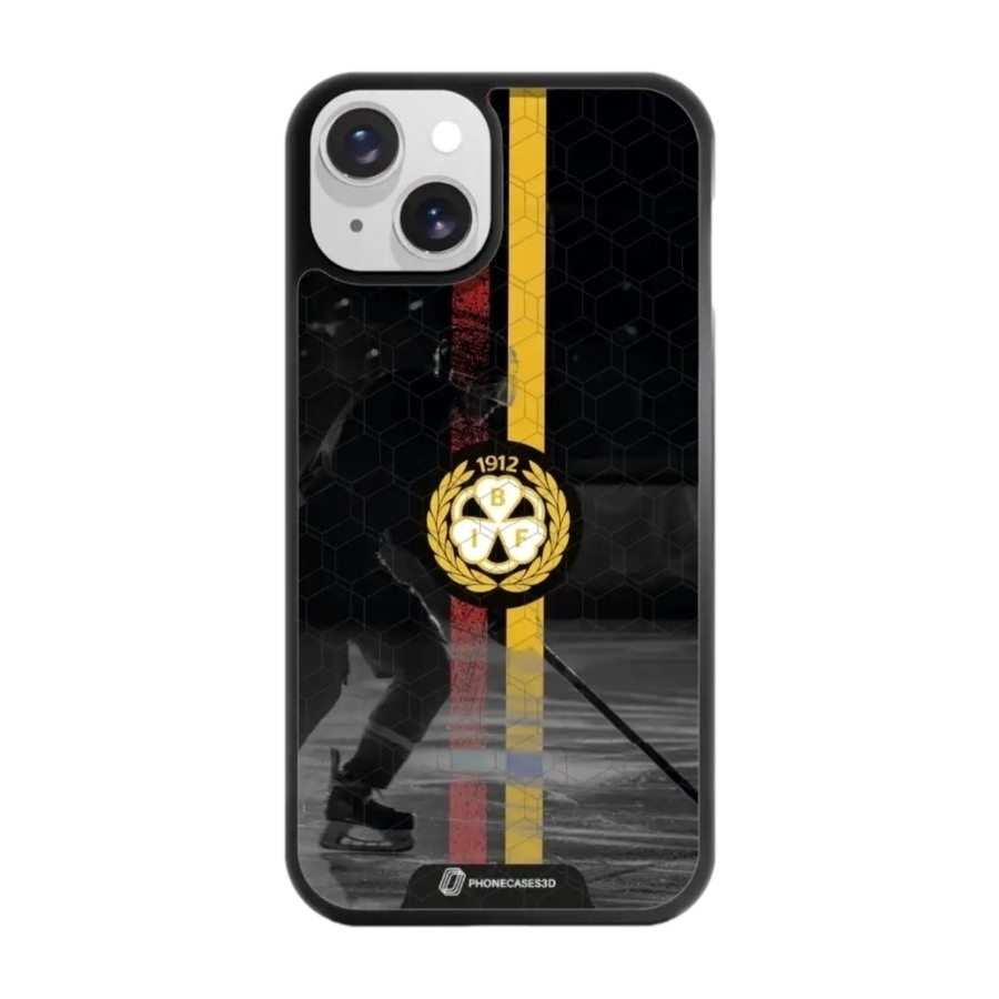 Phonecases3D iPhone 14 Brynäs IF 3D mobilcover, sort billede 1