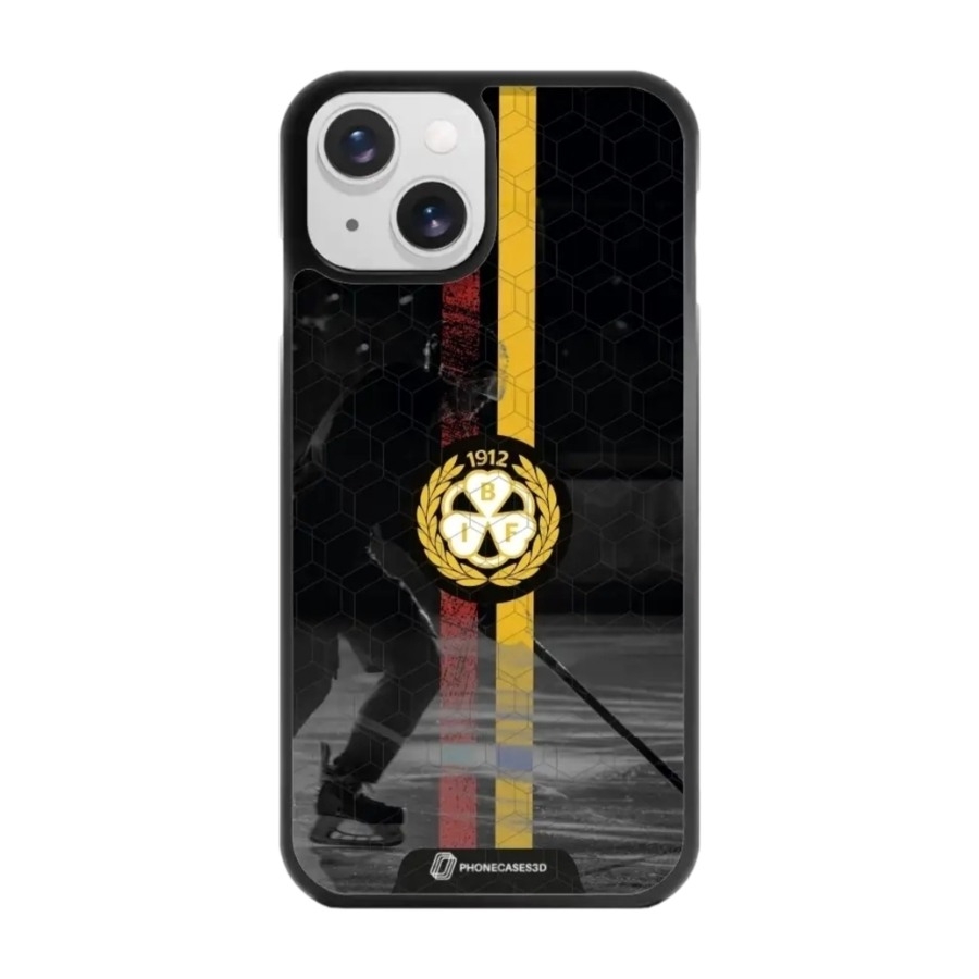 Phonecases3D iPhone 15 Brynäs IF 3D mobilcover, sort billede 1