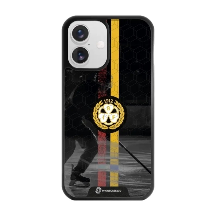 Phonecases3D iPhone 16 Brynäs IF 3D mobilcover, sort billede 1