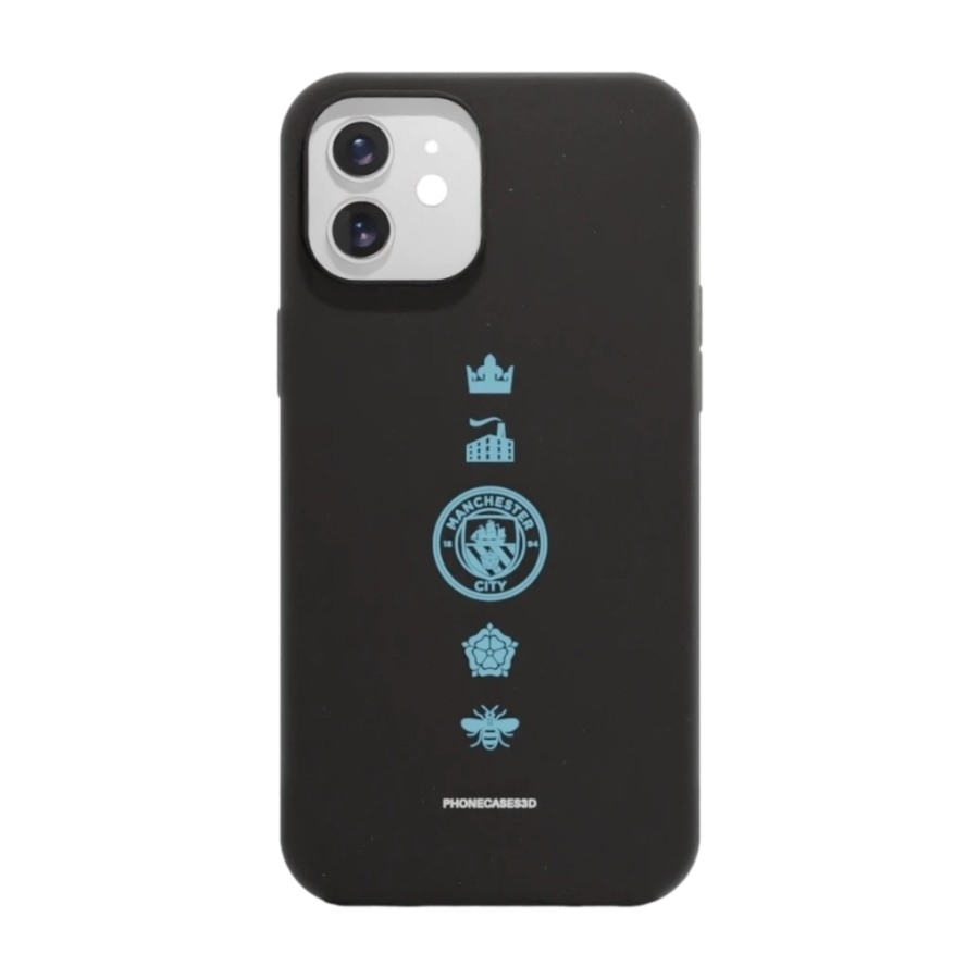 Phonecases3D iPhone 12 Man City komposterbart cover, sort billede 1