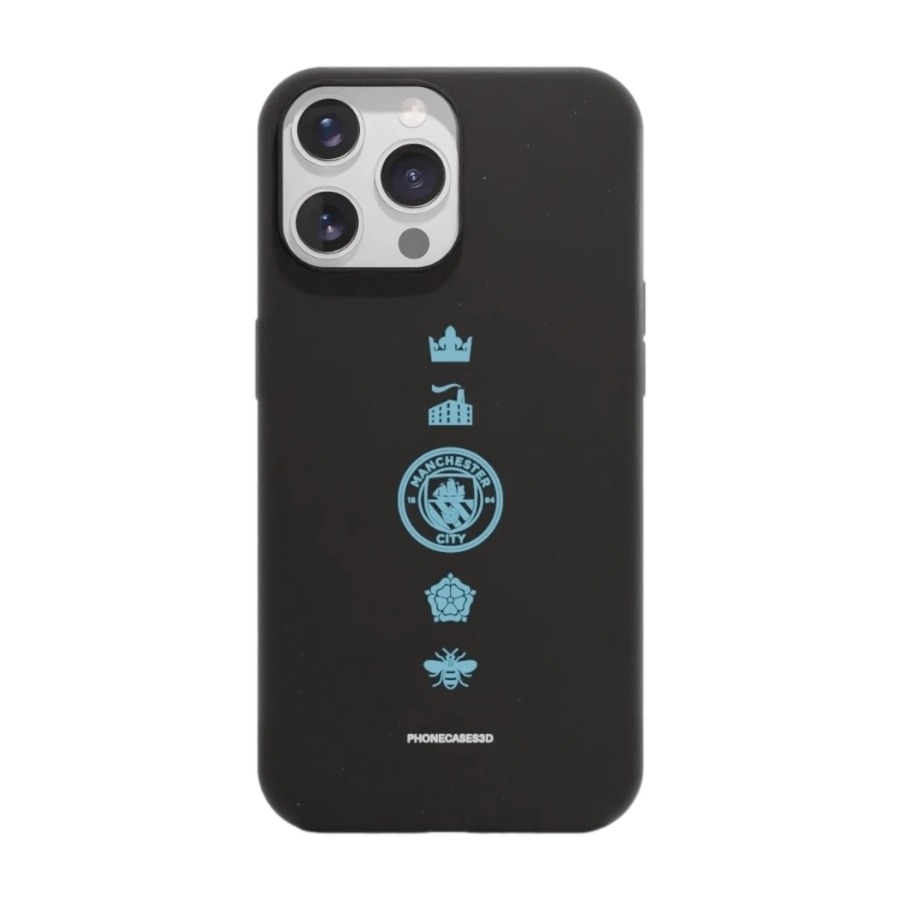 Phonecases3D iPhone 14 Pro Man City komposterbart cover, sort billede 1