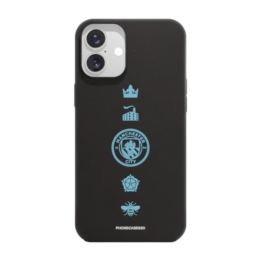 Phonecases3D iPhone 16 Plus Man City komposterbart cover, sort billede 1