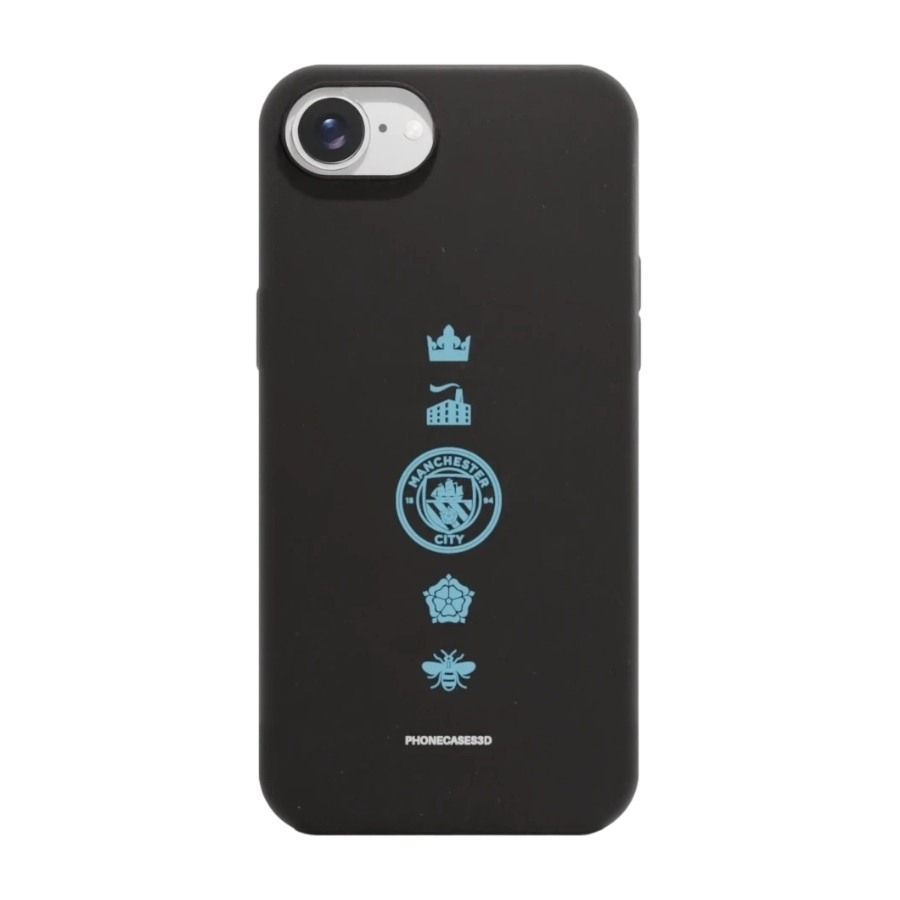 Phonecases3D iPhone 17e/16e Man City komposterbart cover, sort billede 1