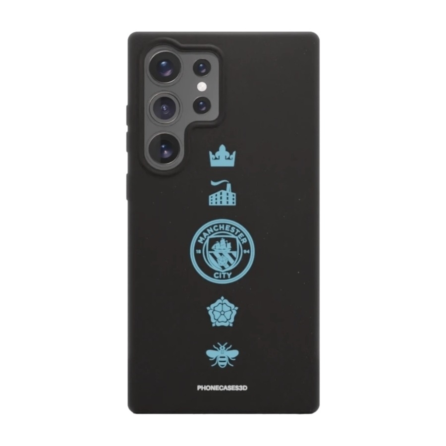 Phonecases3D Samsung Galaxy S25 Ultra Man City komposterbart cover, sort billede 1