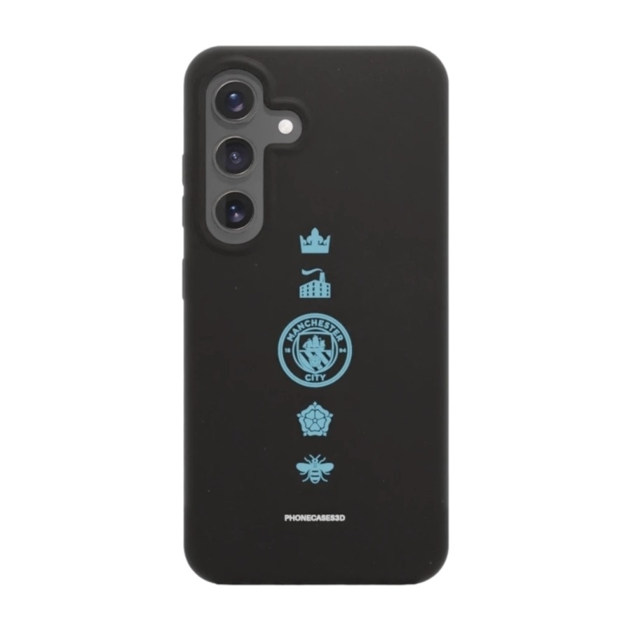 Phonecases3D Samsung Galaxy S25 Man City komposterbart cover, sort billede 1
