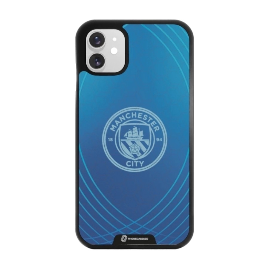 Phonecases3D iPhone 11 Man City 3D mobilcover, sort billede 1