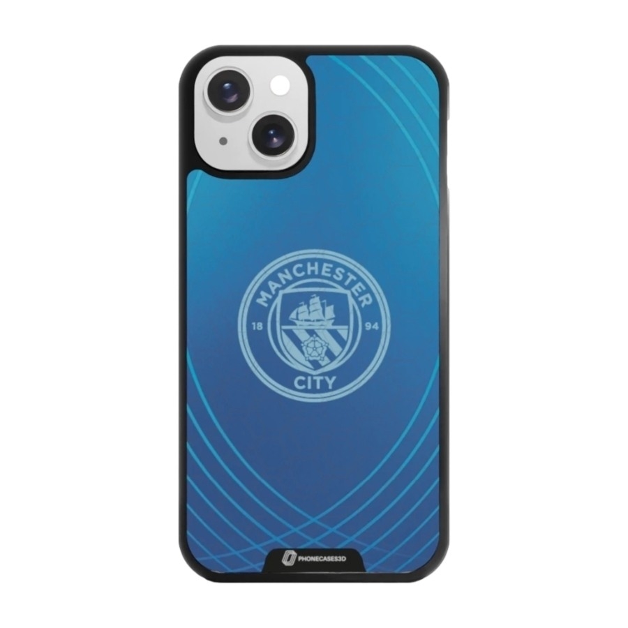 Phonecases3D iPhone 13 Man City 3D mobilcover, sort billede 1