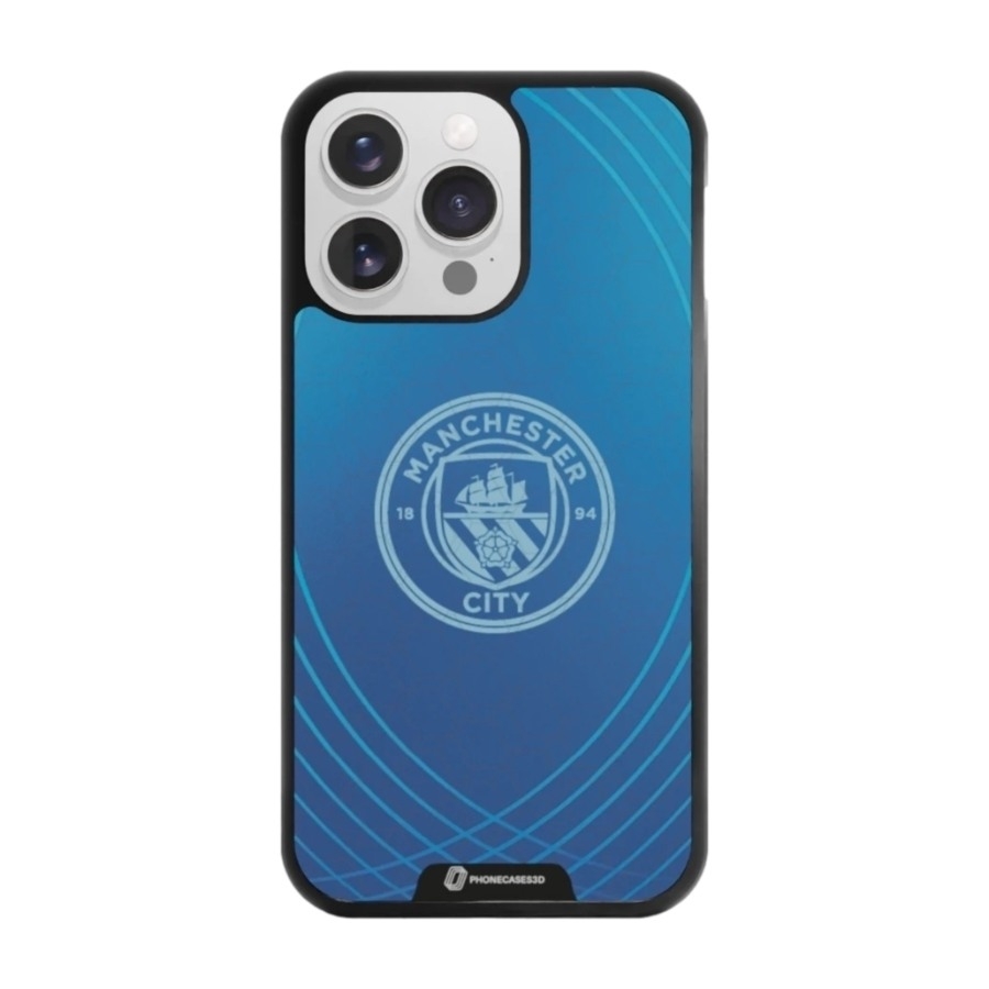Phonecases3D iPhone 13 Pro Man City 3D mobilcover, sort billede 1