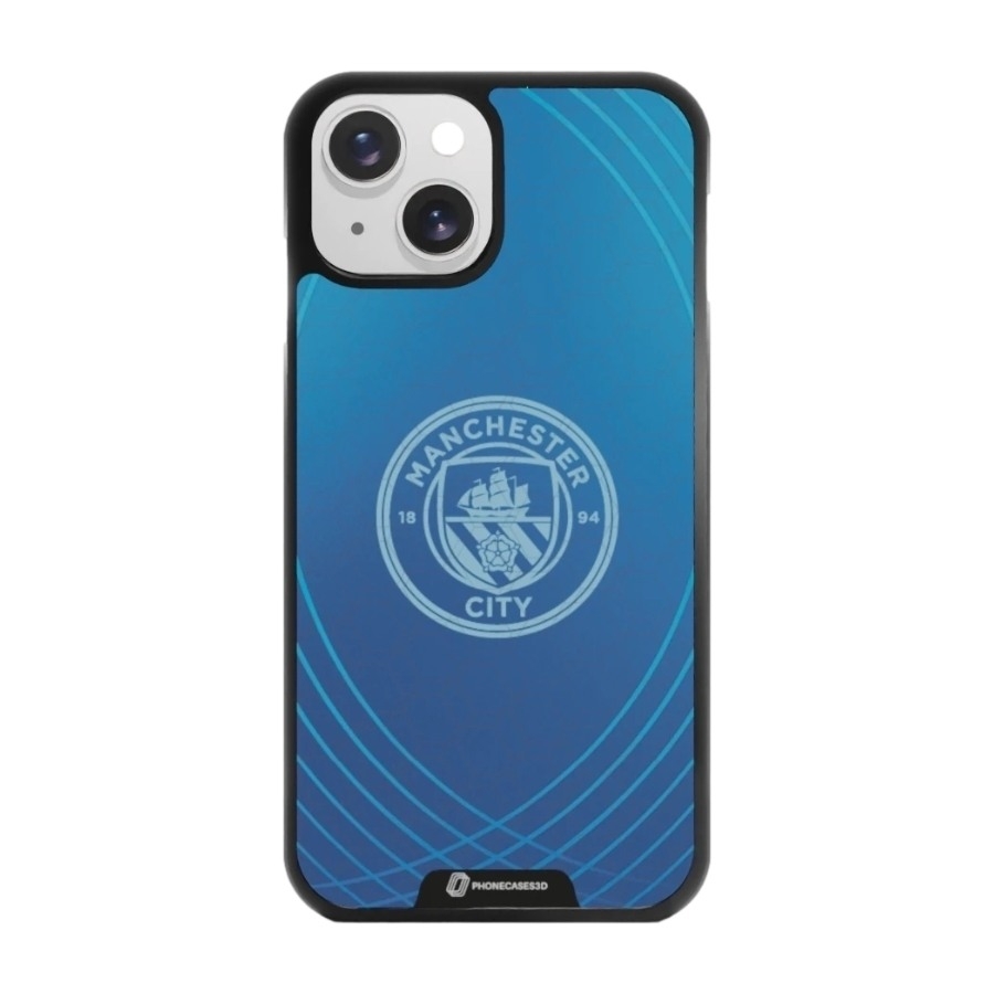 Phonecases3D iPhone 15 Man City 3D mobilcover, sort billede 1