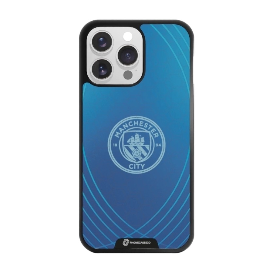 Phonecases3D iPhone 16 Pro Max Man City 3D mobilcover, sort billede 1