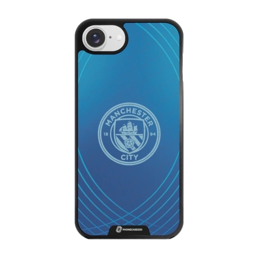 Phonecases3D iPhone 17e/16e Man City 3D mobilcover, sort billede 1