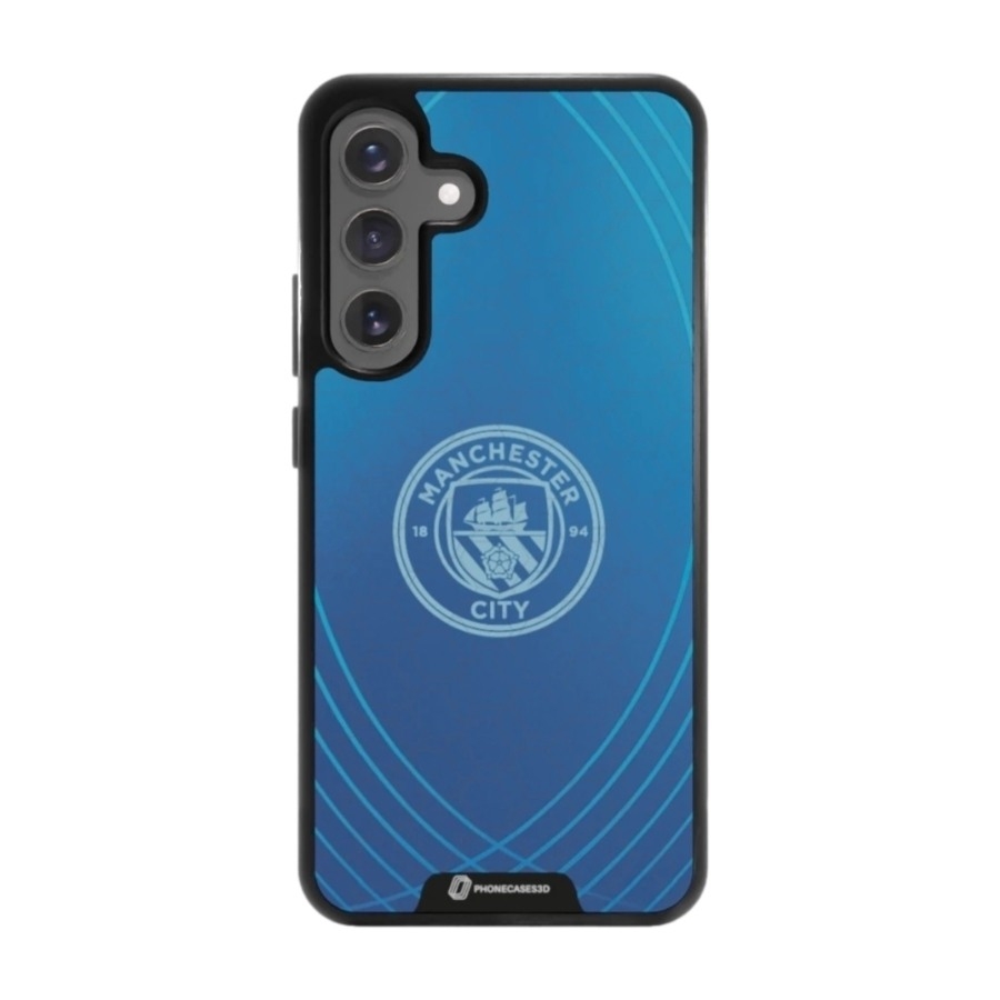 Phonecases3D Samsung Galaxy S25+ Man City 3D mobilcover, sort billede 1