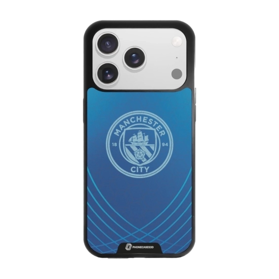 Phonecases3D iPhone 17 Pro Man City 3D mobilcover, sort billede 1