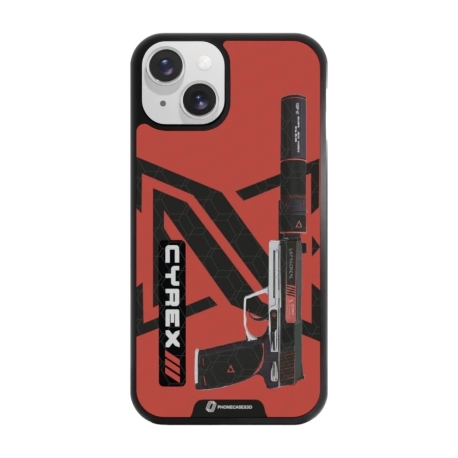 Phonecases3D iPhone 14 Urban Pixel 3D mobilcover, sort billede 1