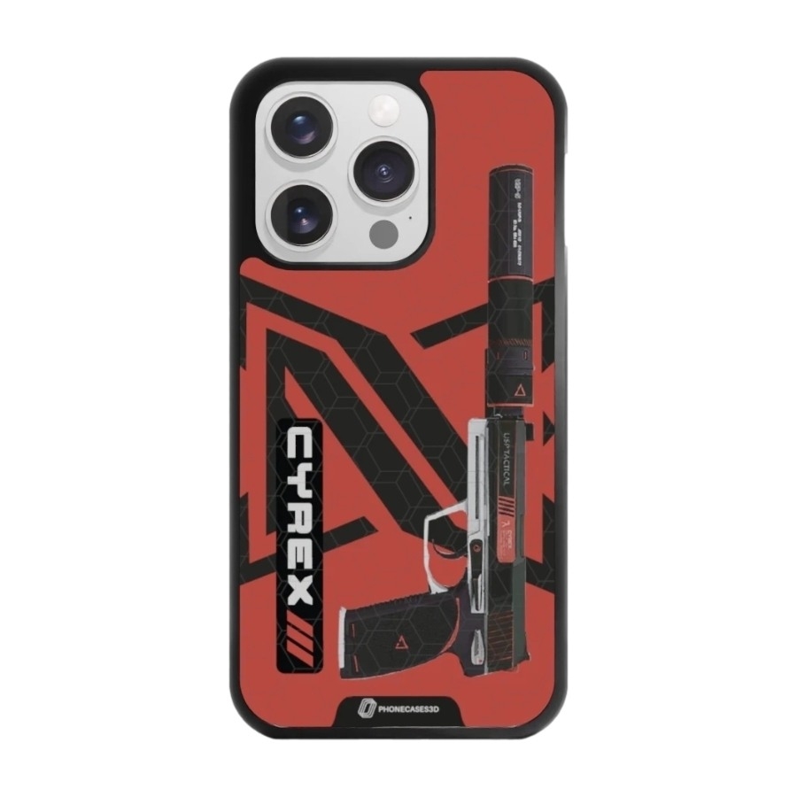 Phonecases3D iPhone 15 Pro Urban Pixel 3D mobilcover, sort billede 1