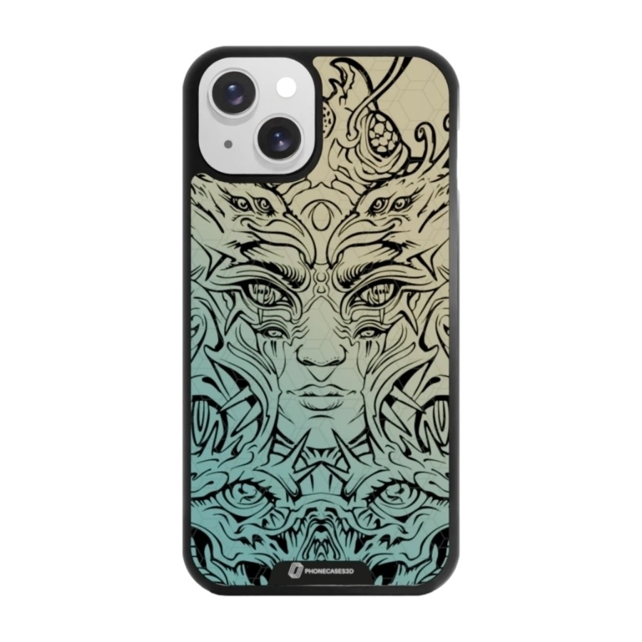 Phonecases3D iPhone 13 Urban Pixel 3D mobilcover, sort billede 1