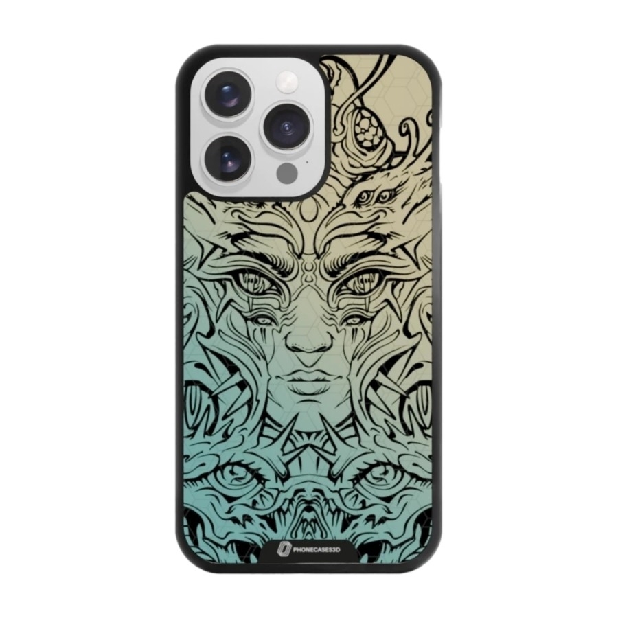 Phonecases3D iPhone 13 Pro Urban Pixel 3D mobilcover, sort billede 1