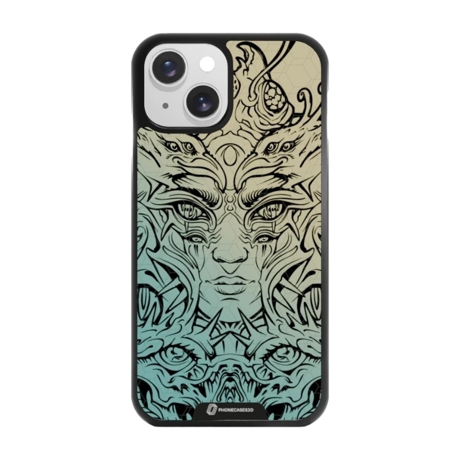 Phonecases3D iPhone 15 Urban Pixel 3D mobilcover, sort billede 1