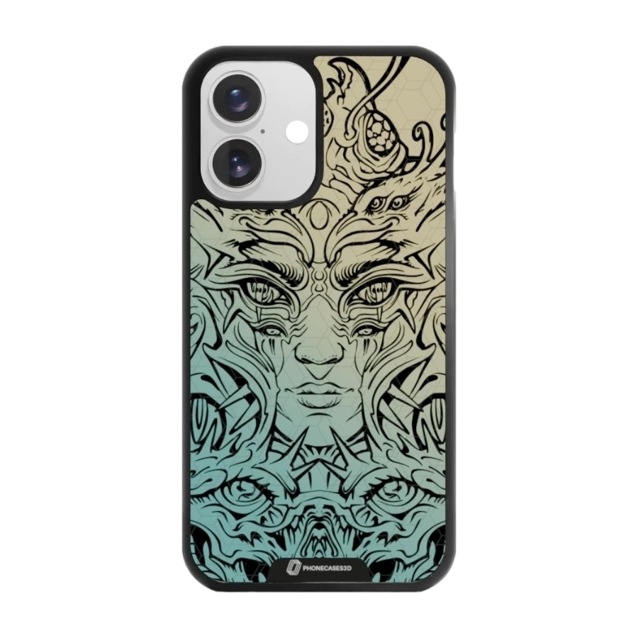 Phonecases3D iPhone 16 Urban Pixel 3D mobilcover, sort billede 1