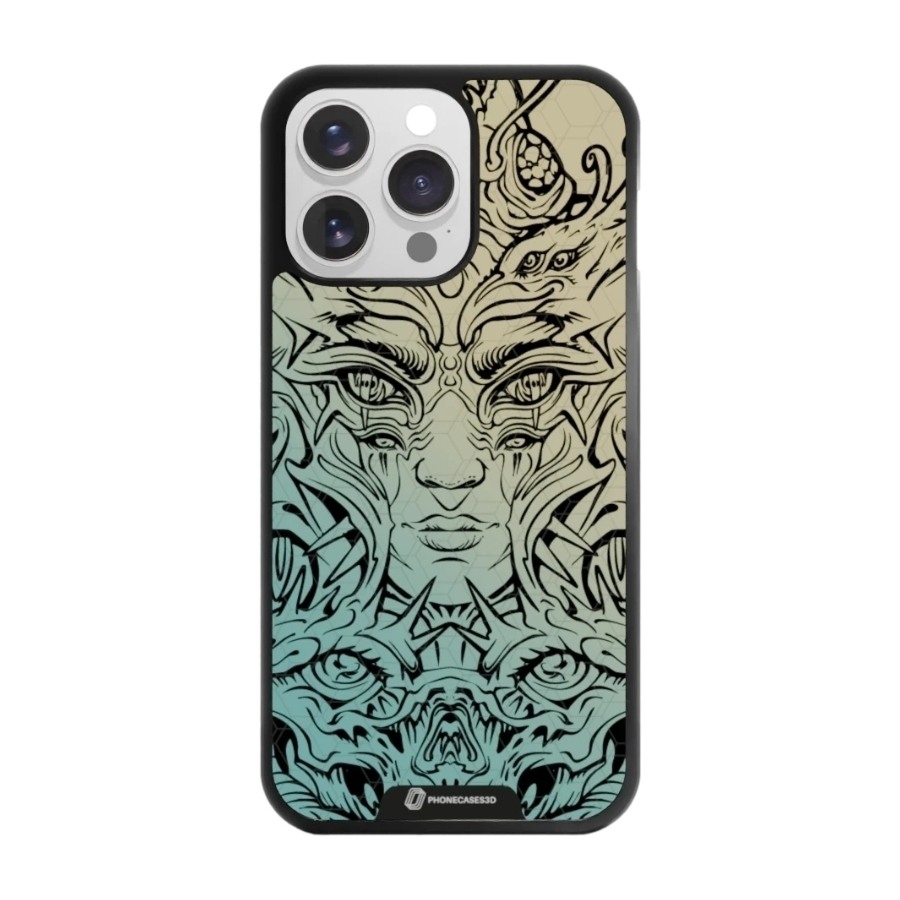 Phonecases3D iPhone 16 Pro Max Urban Pixel 3D mobilcover, sort billede 1