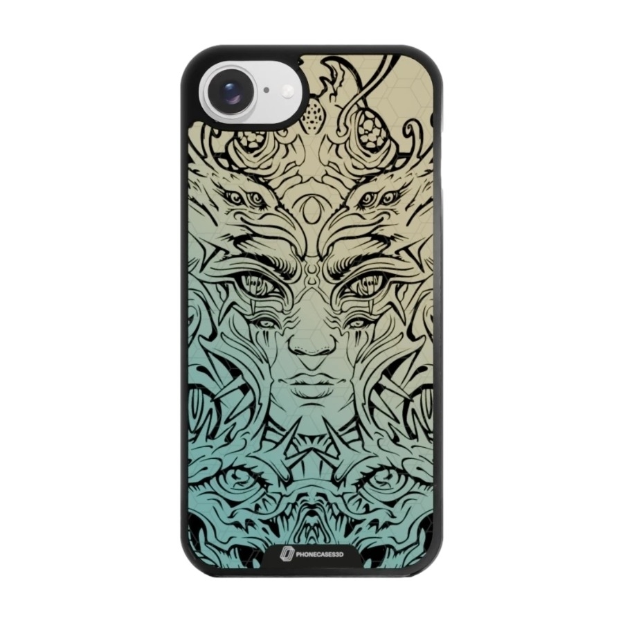 Phonecases3D iPhone 17e/16e Urban Pixel 3D mobilcover, sort billede 1
