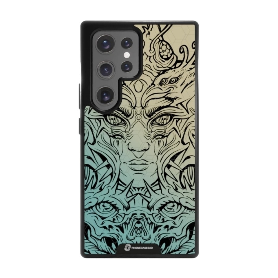 Phonecases3D Samsung Galaxy S25 Ultra Urban Pixel 3D mobilcover, sort billede 1