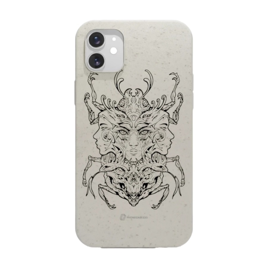Phonecases3D iPhone 11 Urban Pixel komposterbart cover, hvid billede 1