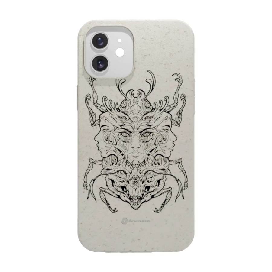 Phonecases3D iPhone 12 Urban Pixel komposterbart cover, hvid billede 1