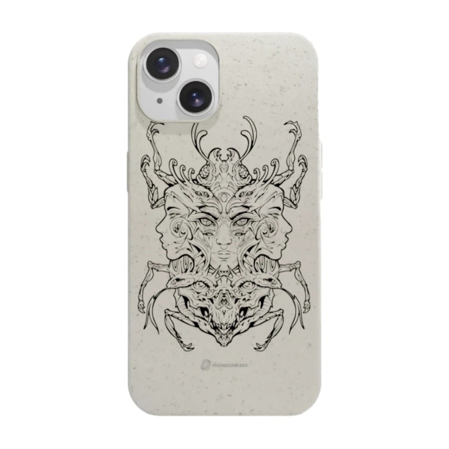 Phonecases3D iPhone 14 Urban Pixel komposterbart cover, hvid billede 1