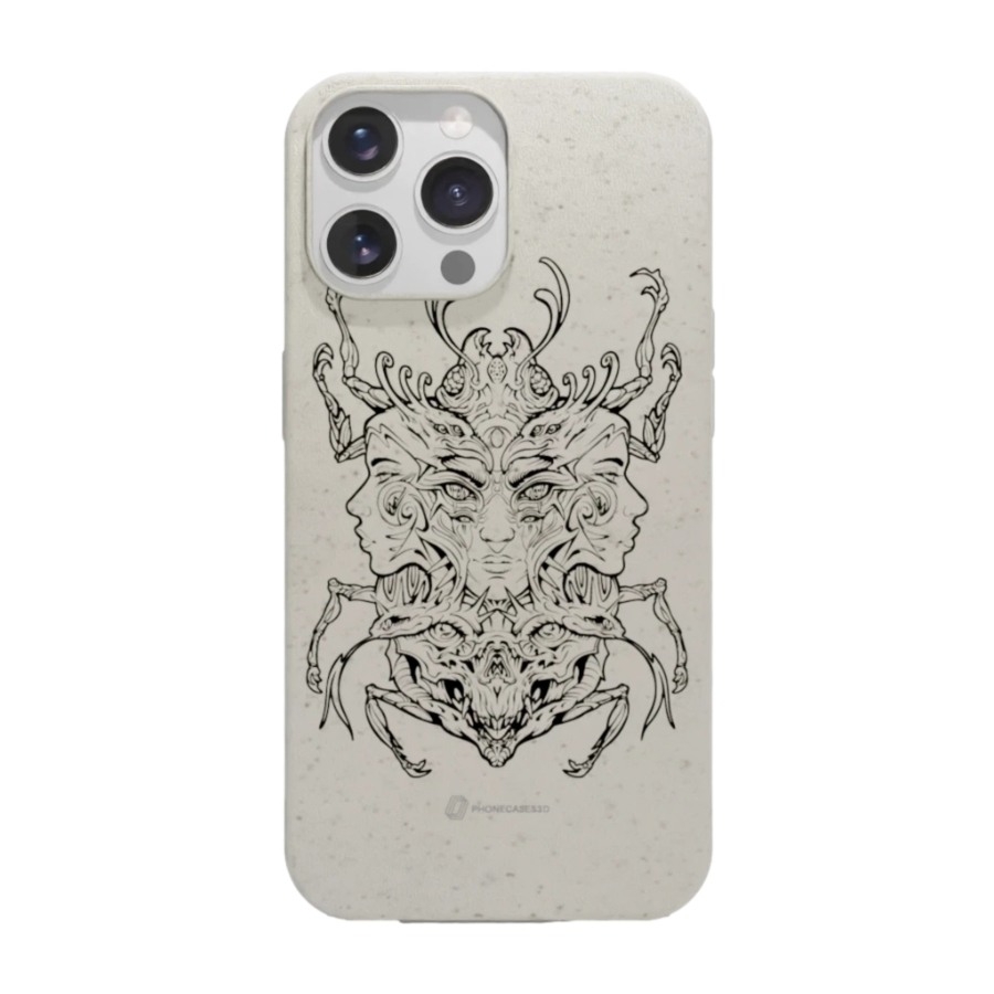 Phonecases3D iPhone 14 Pro Urban Pixel komposterbart cover, hvid billede 1