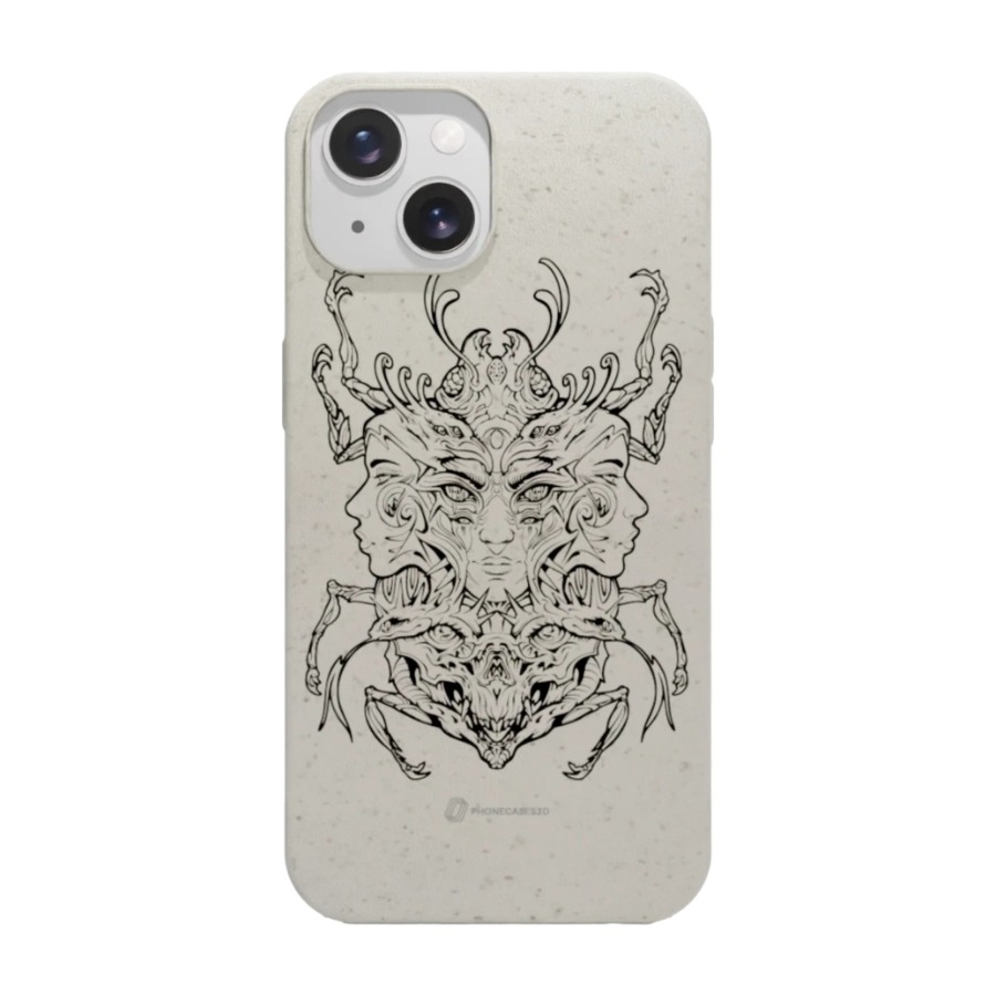 Phonecases3D iPhone 15 Urban Pixel komposterbart cover, hvid billede 1