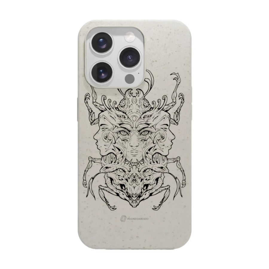 Phonecases3D iPhone 15 Pro Urban Pixel komposterbart cover, hvid billede 1