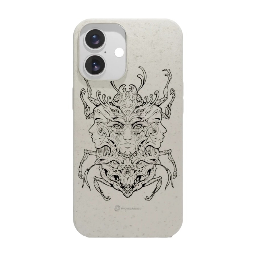 Phonecases3D iPhone 16 Urban Pixel komposterbart cover, hvid billede 1