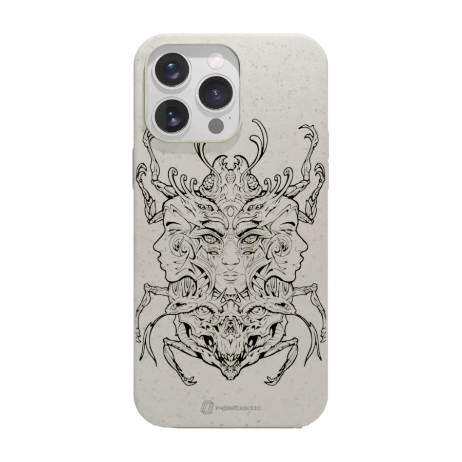 Phonecases3D iPhone 16 Pro Max Urban Pixel komposterbart cover, hvid billede 1