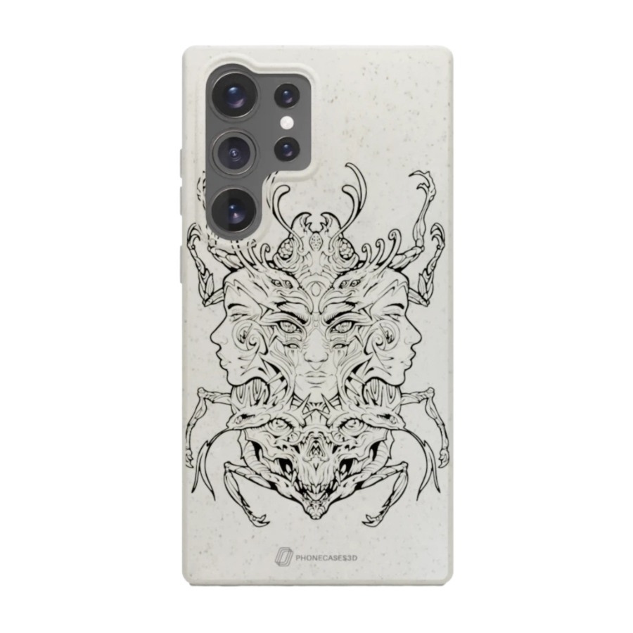 Phonecases3D Samsung Galaxy S25 Ultra Urban Pixel komposterbart cover, hvid billede 1