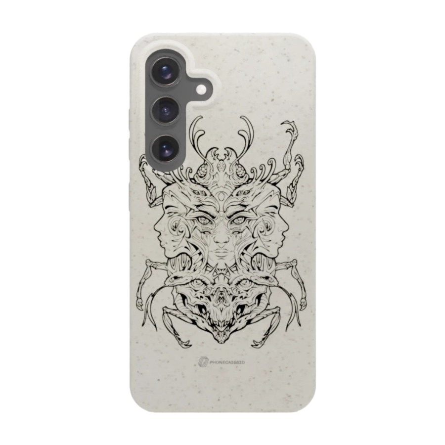 Phonecases3D Samsung Galaxy S25 Urban Pixel komposterbart cover, hvid billede 1