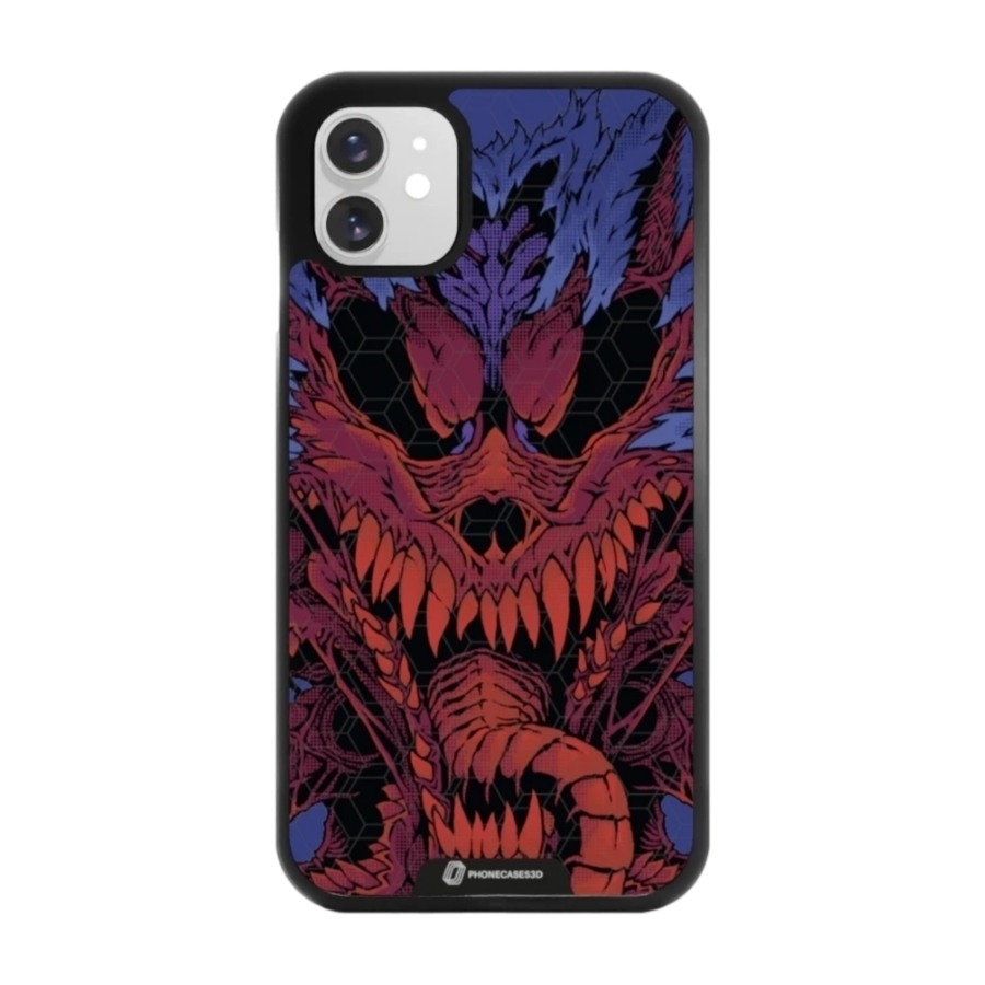 Phonecases3D iPhone 11 Urban Pixel 3D mobilcover, sort billede 1