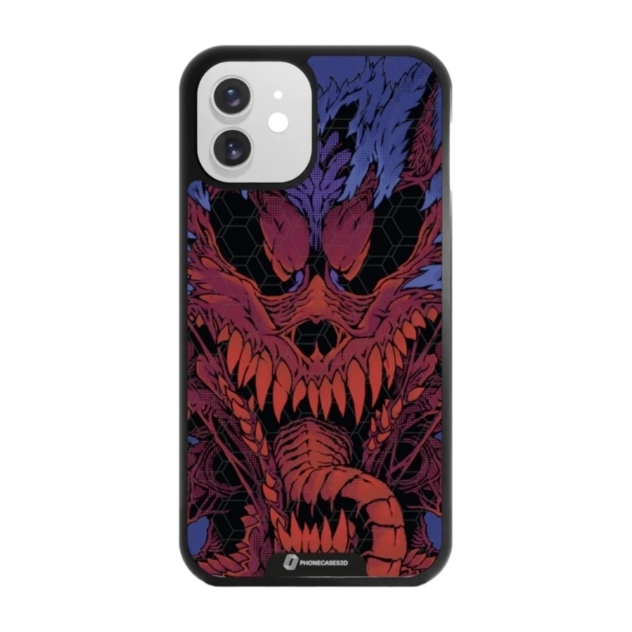 Phonecases3D iPhone 12 Urban Pixel 3D mobilcover, sort billede 1