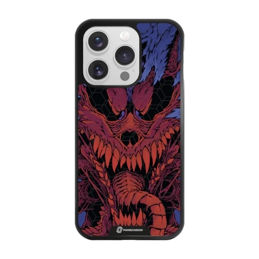 Phonecases3D iPhone 16 Pro Urban Pixel 3D mobilcover, sort billede 1