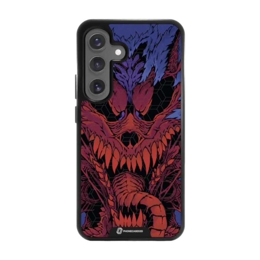 Phonecases3D Samsung Galaxy S25 Urban Pixel 3D mobilcover, sort billede 1