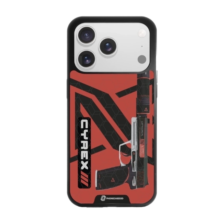 Phonecases3D iPhone 17 Pro Urban Pixel 3D mobilcover, sort billede 1
